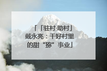 「驻村·助村」戴永亮：干好村里的甜“猕”事业