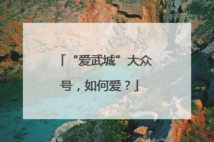 “爱武城”大众号，如何爱？