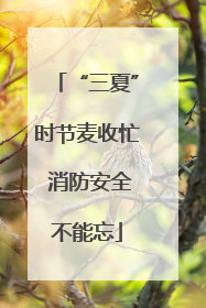 “三夏”时节麦收忙 消防安全不能忘