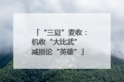 “三夏”麦收：机收“大比武” 减损论“英雄”