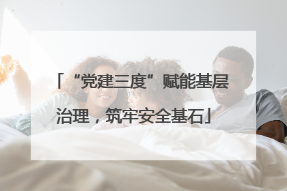 “党建三度”赋能基层治理，筑牢安全基石