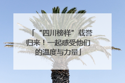 “四川榜样”载誉归来！一起感受他们的温度与力量