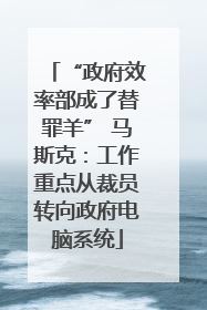 “政府效率部成了替罪羊” 马斯克：工作重点从裁员转向政府电脑系统