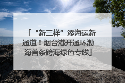 “新三样”添海运新通道！烟台港开通环渤海首条跨海绿色专线