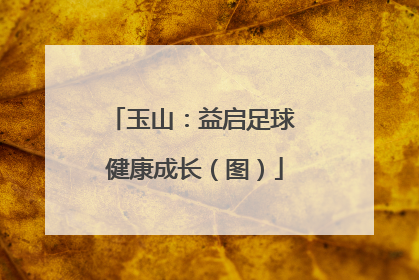 玉山：益启足球 健康成长（图）