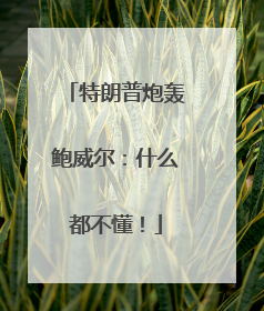 特朗普炮轰鲍威尔：什么都不懂！
