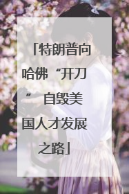 特朗普向哈佛“开刀” 自毁美国人才发展之路