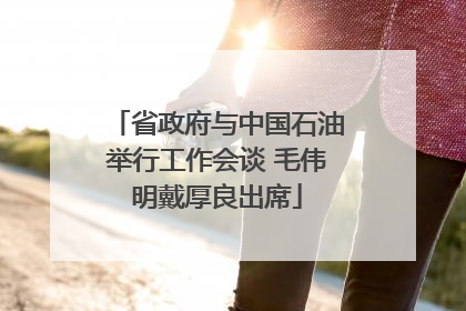 省政府与中国石油举行工作会谈 毛伟明戴厚良出席