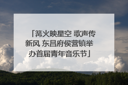 篝火映星空 歌声传新风 东昌府侯营镇举办首届青年音乐节