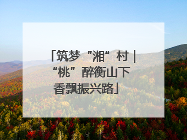 筑梦“湘”村｜“桃”醉衡山下 香飘振兴路