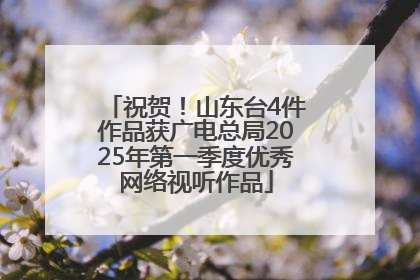 祝贺！山东台4件作品获广电总局2025年第一季度优秀网络视听作品