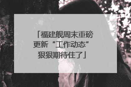 福建舰周末重磅更新“工作动态” 狠狠期待住了