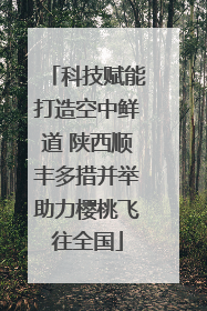 科技赋能打造空中鲜道 陕西顺丰多措并举助力樱桃飞往全国