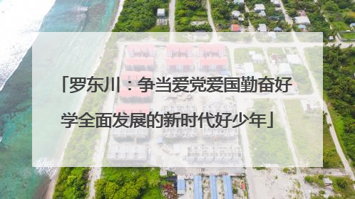 罗东川：争当爱党爱国勤奋好学全面发展的新时代好少年