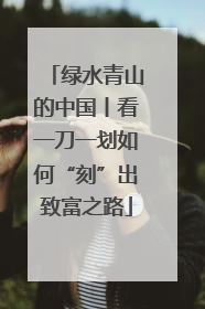 绿水青山的中国丨看一刀一划如何“刻”出致富之路