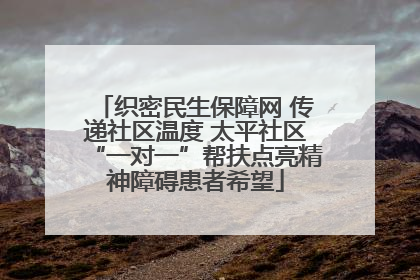 织密民生保障网 传递社区温度 太平社区“一对一”帮扶点亮精神障碍患者希望