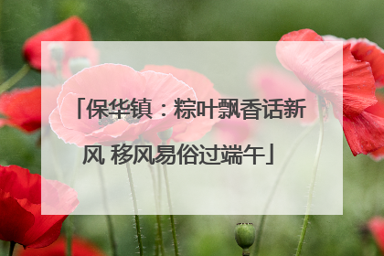 保华镇：粽叶飘香话新风 移风易俗过端午