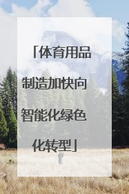 体育用品制造加快向智能化绿色化转型