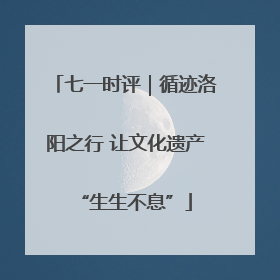 七一时评｜循迹洛阳之行 让文化遗产“生生不息”