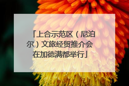 上合示范区（尼泊尔）文旅经贸推介会在加德满都举行