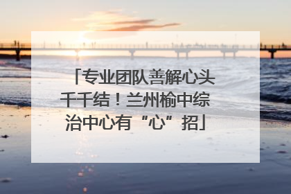 专业团队善解心头千千结！兰州榆中综治中心有“心”招