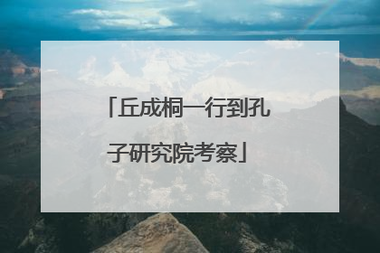 丘成桐一行到孔子研究院考察