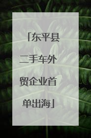 东平县二手车外贸企业首单出海