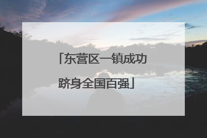 东营区一镇成功跻身全国百强