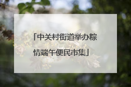 中关村街道举办粽情端午便民市集