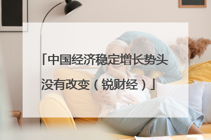中国经济稳定增长势头没有改变（锐财经）