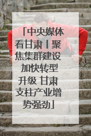 中央媒体看甘肃丨聚焦集群建设 加快转型升级 甘肃支柱产业增势强劲