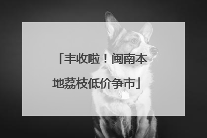丰收啦！闽南本地荔枝低价争市