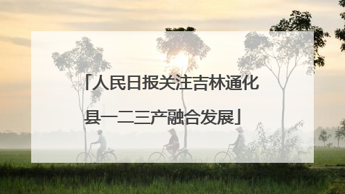 人民日报关注吉林通化县一二三产融合发展