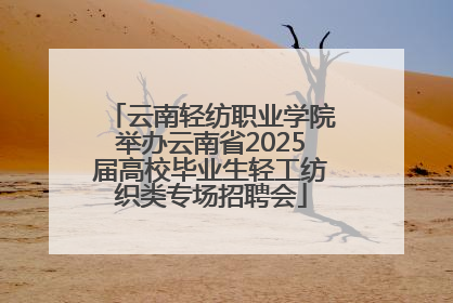 云南轻纺职业学院举办云南省2025届高校毕业生轻工纺织类专场招聘会