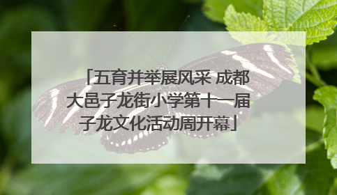 五育并举展风采 成都大邑子龙街小学第十一届子龙文化活动周开幕
