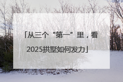 从三个“第一”里，看2025拱墅如何发力