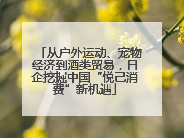 从户外运动、宠物经济到酒类贸易，日企挖掘中国“悦己消费”新机遇