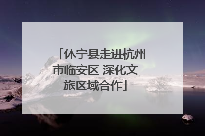 休宁县走进杭州市临安区 深化文旅区域合作