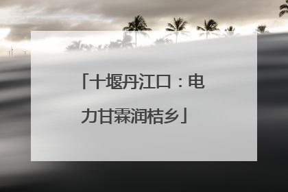 十堰丹江口：电力甘霖润桔乡