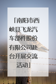 南阳市西峡县飞龙汽车部件股份有限公司赴台开展交流活动
