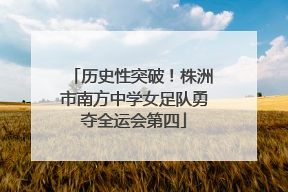 历史性突破！株洲市南方中学女足队勇夺全运会第四