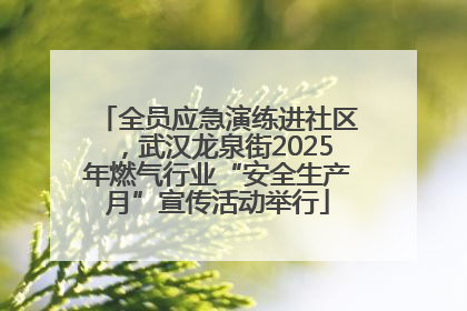 全员应急演练进社区，武汉龙泉街2025年燃气行业“安全生产月”宣传活动举行