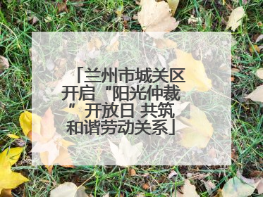 兰州市城关区开启“阳光仲裁”开放日 共筑和谐劳动关系