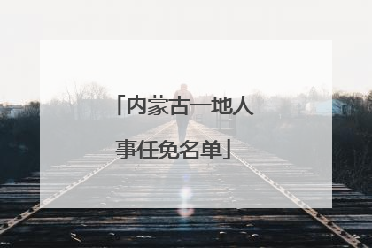 内蒙古一地人事任免名单