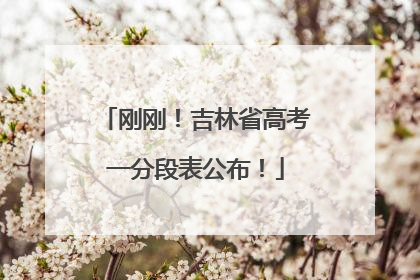 刚刚！吉林省高考一分段表公布！
