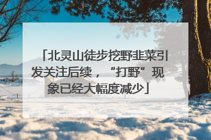 北灵山徒步挖野韭菜引发关注后续，“打野”现象已经大幅度减少