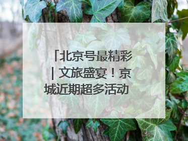 北京号最精彩｜文旅盛宴！京城近期超多活动轮番上线