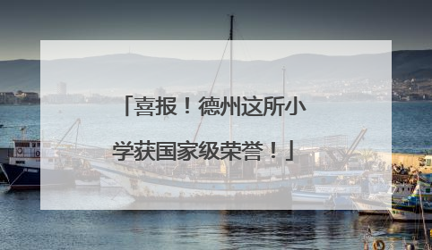 喜报！德州这所小学获国家级荣誉！