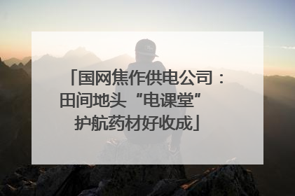国网焦作供电公司：田间地头“电课堂” 护航药材好收成