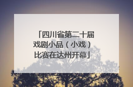 四川省第二十届戏剧小品（小戏）比赛在达州开幕